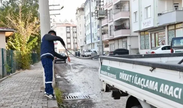 Osmaniye'de rögarlarda ilaçlama çalışması