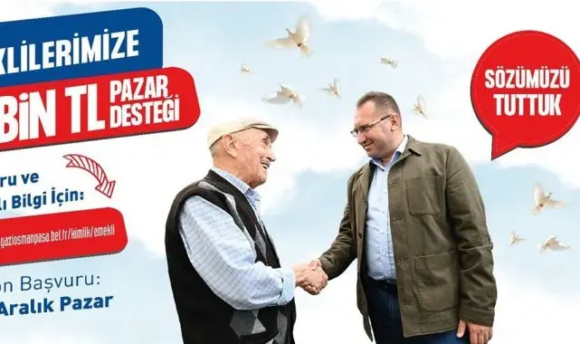 Gaziosmanpaşa Belediyesinden emeklilere 9 Bin TL pazar desteği