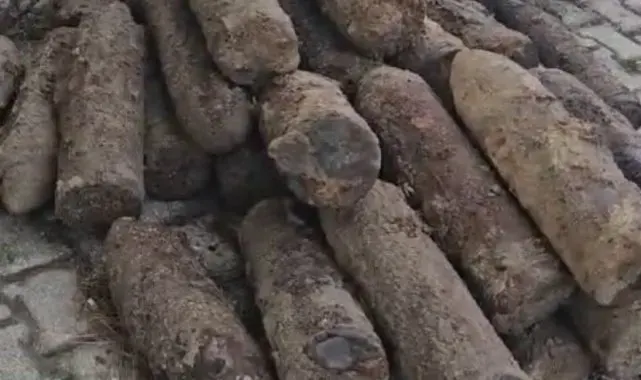 Çanakkale Savaşları'na ait olduğu değerlendirilen patlamamış 50 top mermisi bulundu