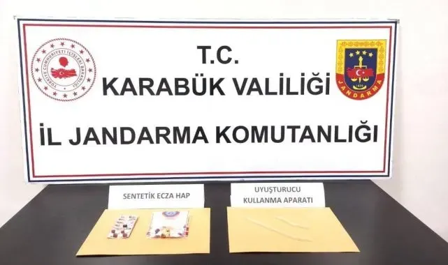 Karabük'te 12 adet sentetik ecza hap ele geçirildi
