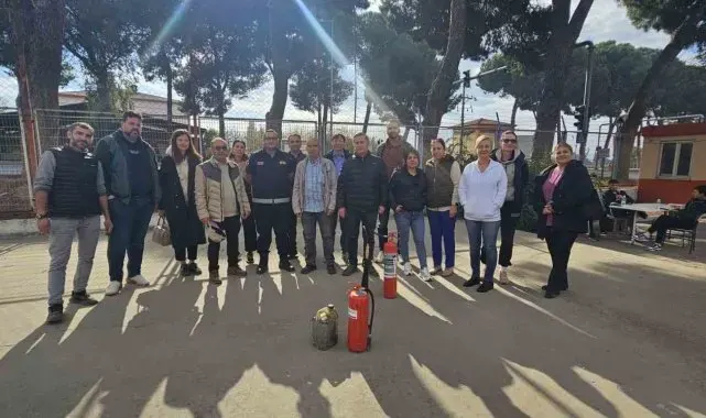 Sultanhisar'da üniversite öğrencilerine yangın tatbikatı