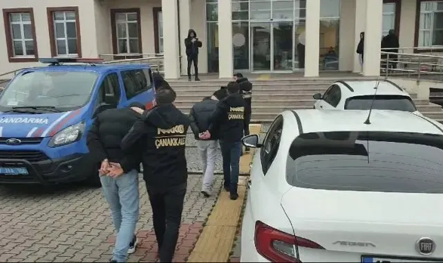 Çanakkale'de uyuşturucu ile yakalanan 3 şüpheli tutuklandı