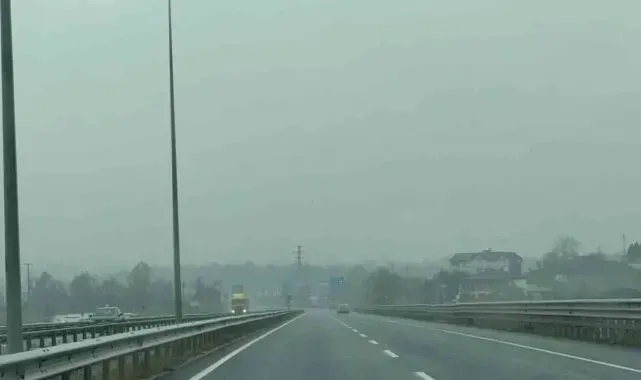Düzce'de sis ve yağmur etkili oluyor
