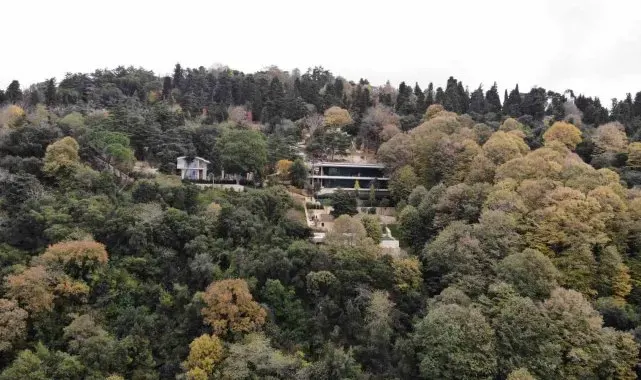 Boğaz'a nazır kaçak villanın son hali havadan görüntülendi