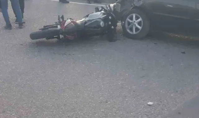 Otomobil ile motosiklet çarpıştı: 1 yaralı