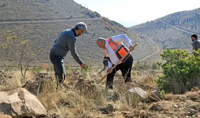 Ali Dağın zirvesine bin 111 fidan