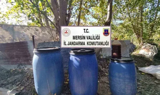 Mersin'de 510 litre sahte içki ele geçirildi