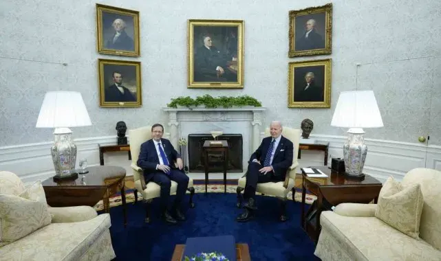 Biden, İsrail Cumhurbaşkanı Herzog ile bir araya geldi