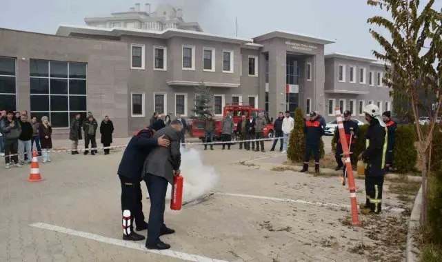 DKMP'de yangın tatbikatı