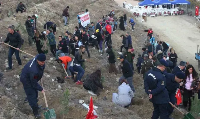 Bozüyük'te Şehitler Ormanı için 1111 adet fidan dikildi