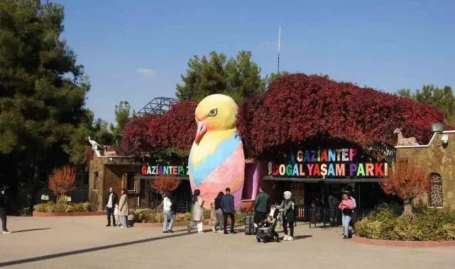 Gaziantep Doğal Yaşam Parkı'na ara tatilde ziyaretçi akını