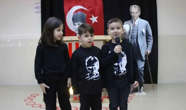 Amasya'da anaokulu öğrencileri Atatürk'ü şiirlerle andı