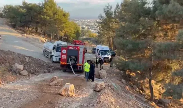 Ormanlık alanda çıkan yangın korkuttu