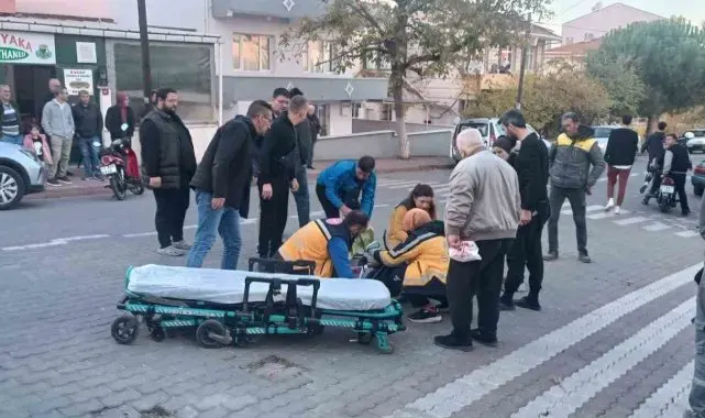 Çan'da devrilen motosikletin sürücüsü yaralandı