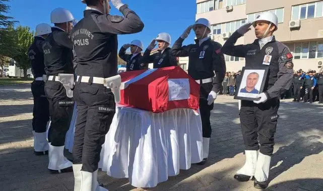 Muğla'da hayatını kaybeden polis memuru için tören düzenlendi
