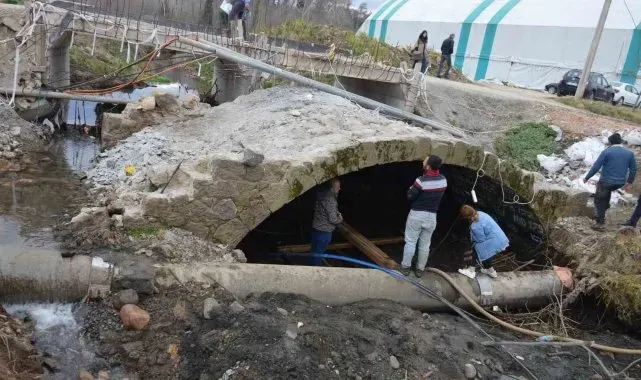 Ordu'da yol çalışmalarında bulunan taş köprü restore edilecek