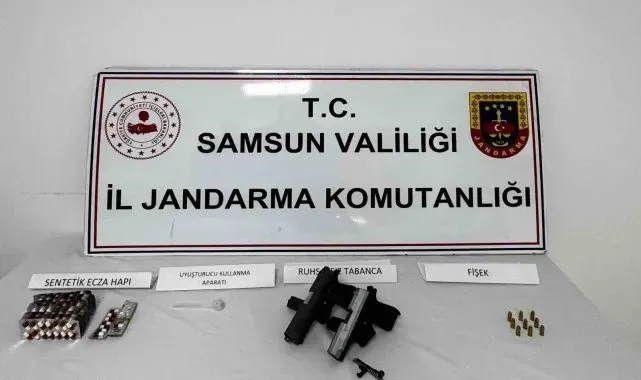 Jandarma ekiplerince silah ve uyuşturucu ele geçirildi