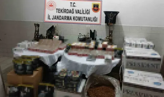 Çorlu'da kaçak tütün ve sigara dolum makineleri ele geçirildi