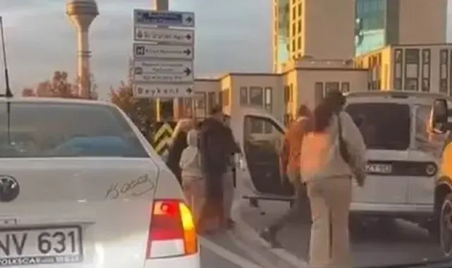 E-5'te sopalı yol kavgası kameraya yansıdı