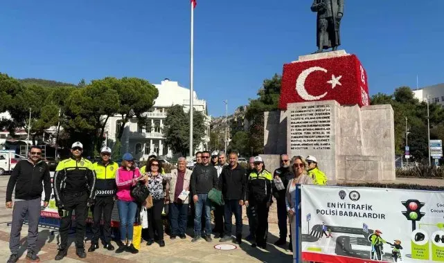 Muğla'da "En İyi Trafik Polisi Babalardır" projesiyle motosiklet güvenliği eğitimi başladı