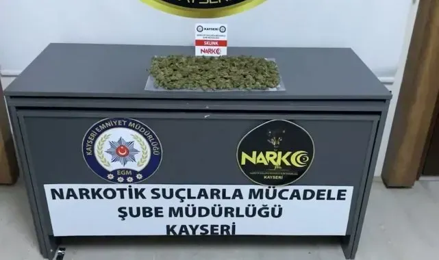 Kayseri'de 1 kilo uyuşturucu ele geçirildi