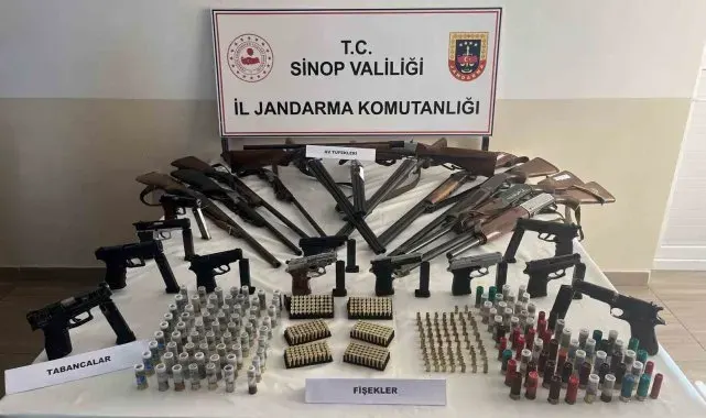 Sinop'ta silah ve mühimmat kaçakçılığı