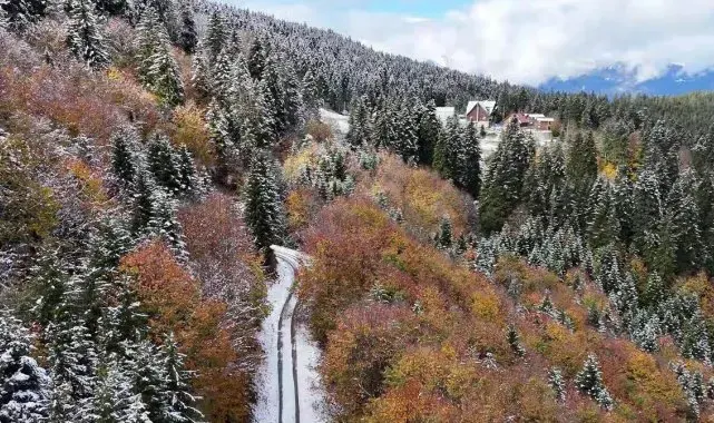Artvin'in dağlarında kış, köylerinde sonbahar yaşanıyor