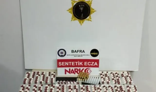 Bafra'da 560 adet uyuşturucu hapla yakalanan şahıs gözaltına alındı