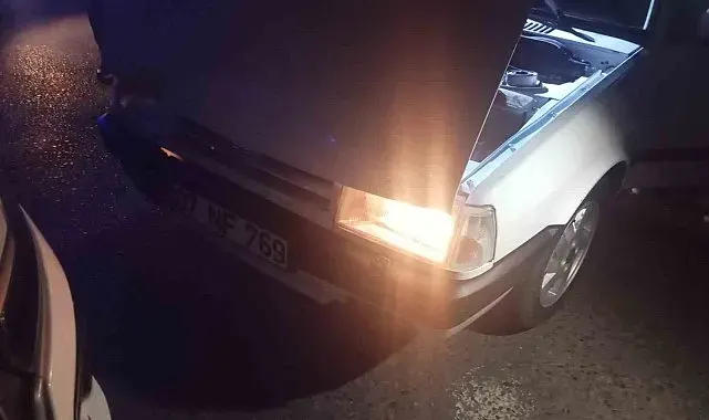 Drift atıp polisten kaçan alkollü sürücüye hararet engeli
