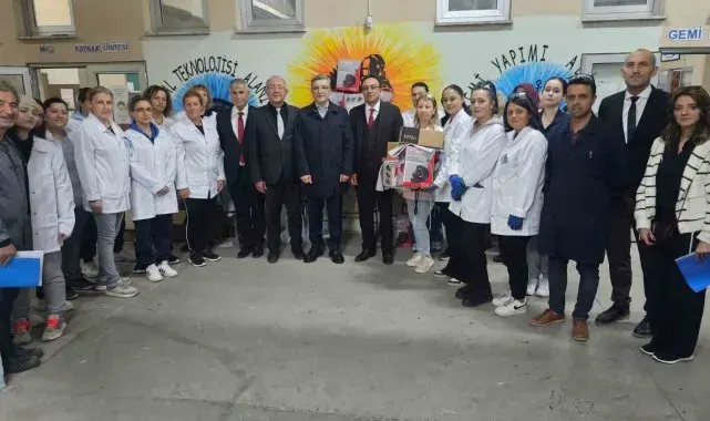 Bandırma'da kadın kaynakçı kursiyerlere destek