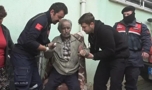 Komşuların dikkati sayesinde ölümden döndü
