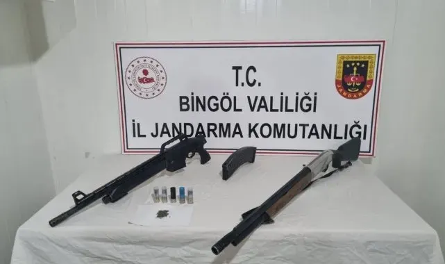 Bingöl'de 2 adet ruhsatsız tüfek ve uyuşturucu ele geçirildi