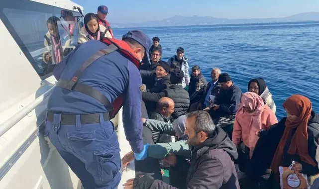 Aydın'da 3 farklı operasyonda 47 düzensiz göçmen kurtarıldı