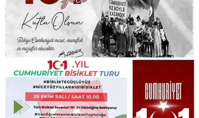 Van'da pedallar Cumhuriyet için çevrilecek