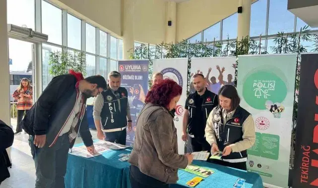 Tekirdağ'da narkotik timlerinden uyuşturucu bilgilendirme etkinliği