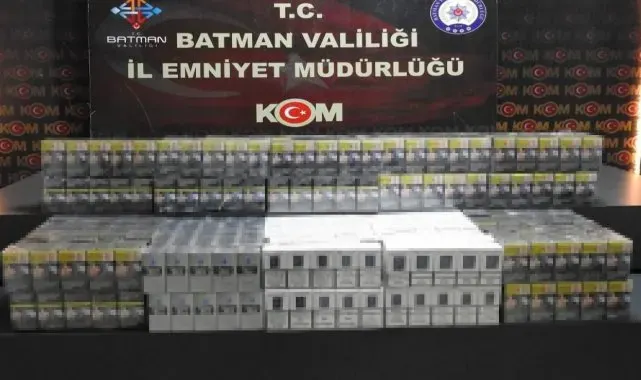 Batman'da akaryakıt tankerinde kaçak sigara ele geçirildi