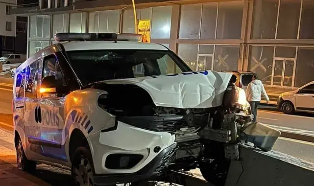Niğde'de polis aracı kaza yaptı: 1 polis yaralandı