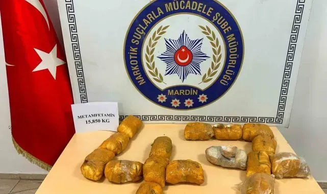Mardin'de bir araçta 15 kilo 850 gram uyuşturucu madde bulundu