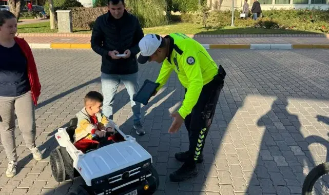 Gönen'de trafik denetimlerinde 48 araç kontrol edildi, 9 araca ceza yazıldı