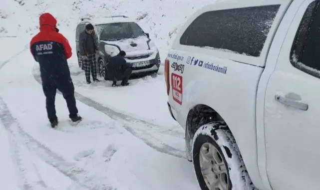Giresun'da mahsur kalan vatandaşlar kurtarıldı