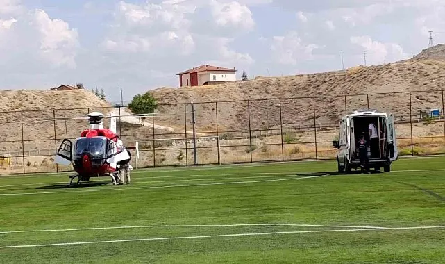 84 yaşındaki hasta hava ambulansıyla Malatya'ya sevk edildi