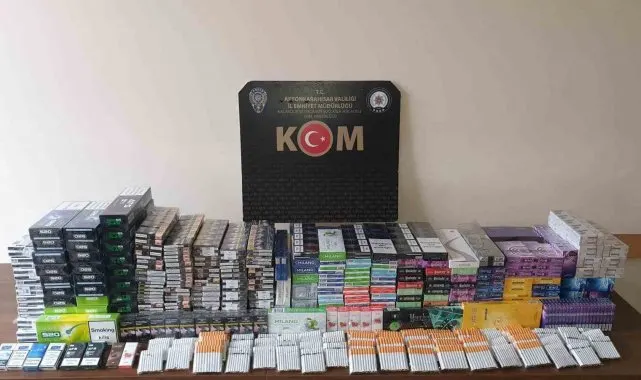 Polisten kaçak sigara ve makaron operasyonu