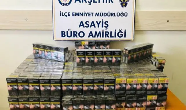 Konya'da polisten kaçak sigara ve tütün operasyonu